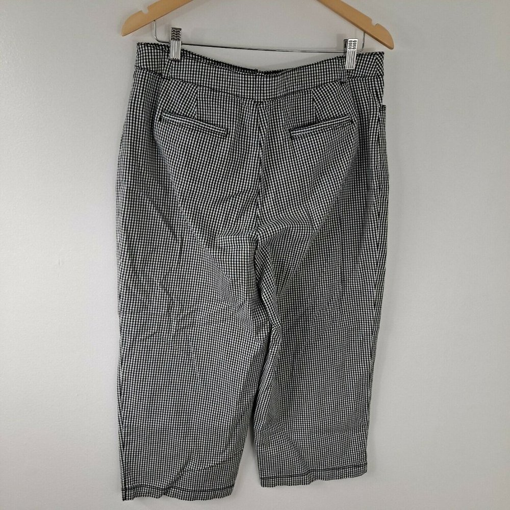 Croft & Barrow Stretch Capris pants Black White women's Size 12 - Picture 6 of 9